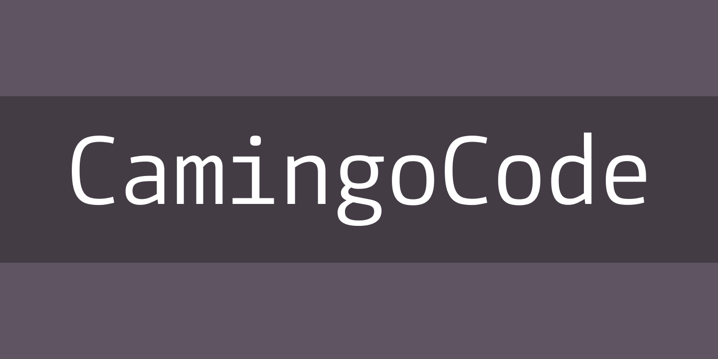 Przykład czcionki CamingoCode Italic